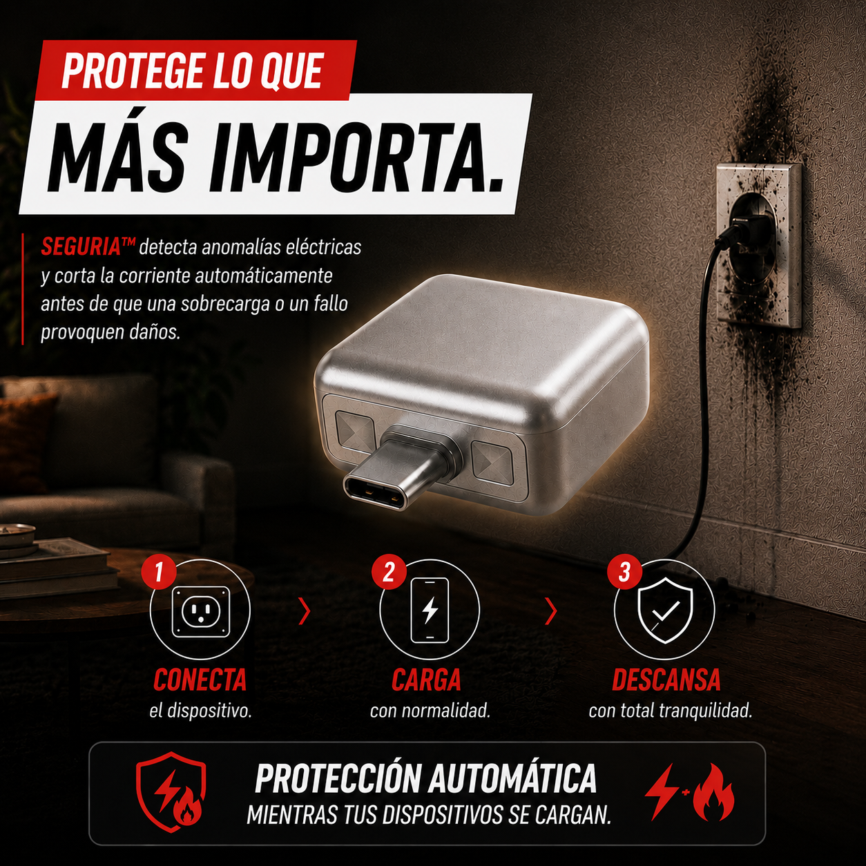Seguria™ Protector de Carga Nocturna